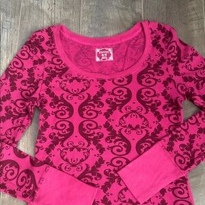 Decree Pink and Black Patterned Top